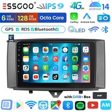 Autoradio DAB+ 6+128G Carplay Android 14 GPS NAVI per Smart Fortwo 451 2010-2015