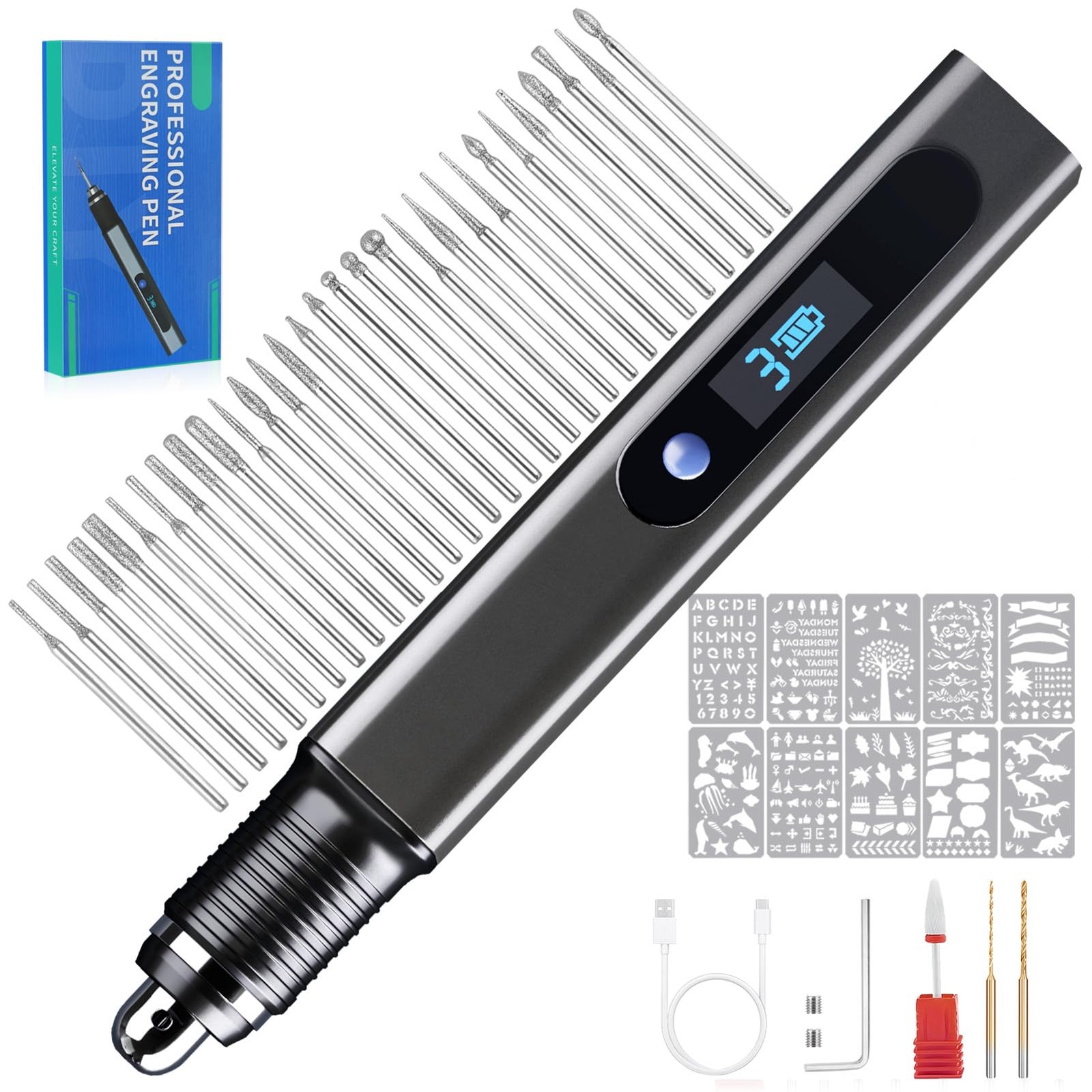 Kit Incisore Cykelith K5j 49pcs: Strumento Rotativo Fai-da-Te USB