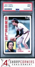 1984 TOPPS #600 ROD CAREW ANGELS HOF PSA 9