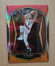 2020-21 Select CJ Elleby Premier Level Prizm Red White Orange Shimmer RC #198