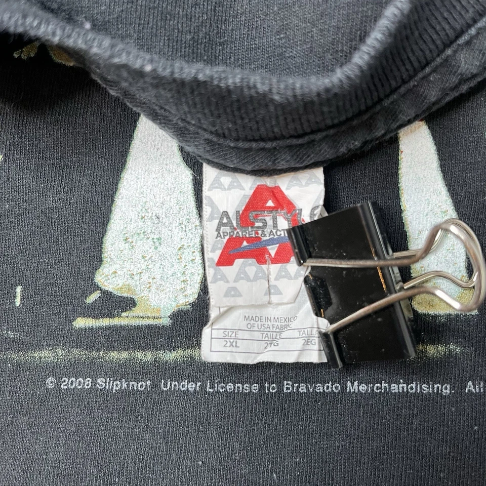 Camiseta De Colección 2008 Slipknot All Hope Is Gone Tour Para Hombres 2xl Banda de Metal Camiseta de Concierto Foto 3 de 4