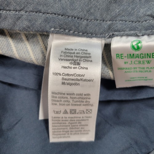 J Crew Chino Shorts Mens 32 Blue White Striped 9" Inseam Classic Preppy Cotton - Bild 7 von 10