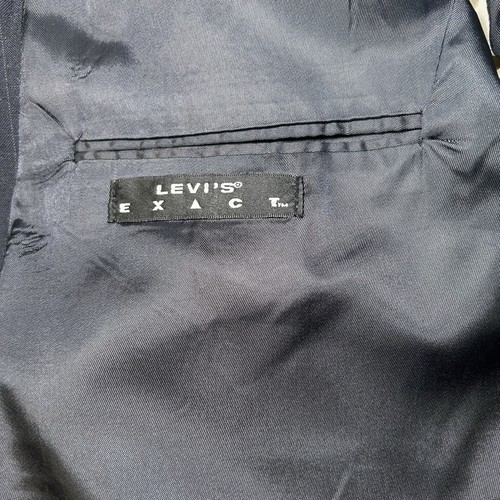 Blazer Levis Vintage Exact Para Hombres 42R Gris Oscuro Rayas Traje Chaqueta Abrigo Deportivo - Imagen 4 de 9
