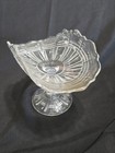 Vintage  Higbee "Little Ladders" Glass Compote/Scalloped Edge Pedestal Dish — photo 1