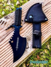 11.5" Tactical All Black Throwing Axe Hatchet with Sheath New