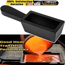 25oz Cast Iron Loaf Bar Ingot Mold for Melting Gold Silver Copper Scrap Aluminum