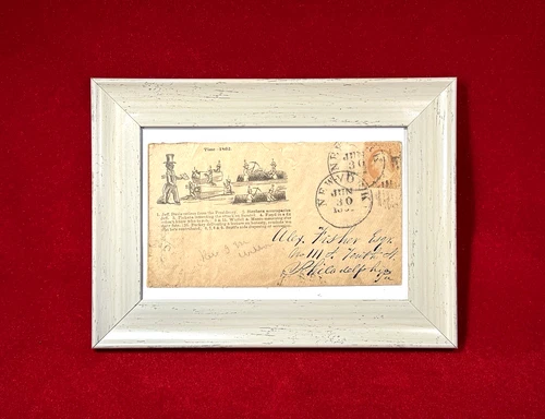 RARE CIVIL WAR ERA CA 1862 UNION PATRIOTIC POSTAL COVER / FATE OF CS LEADERS