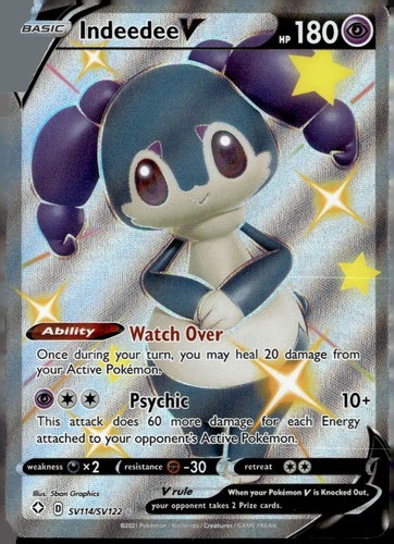 Indeedee V SV114/SV122 Shining Fates: Shiny Vault Holo