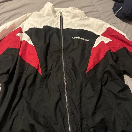 New Balance Windbreaker Jacket Size Xxl Men’s Red White Black Great Condition - product listing photo