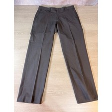 Chaps Mens Charcoal Gray Dress Pants Flat Front Straight Leg Size 36x32