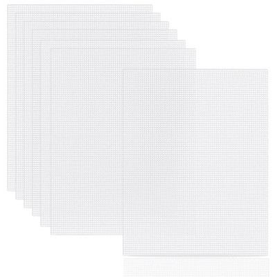 Phinus 7-Piece Plastic Canvas Sheets, 10.5'' x 13.5'', Eye Mesh for Embroidery