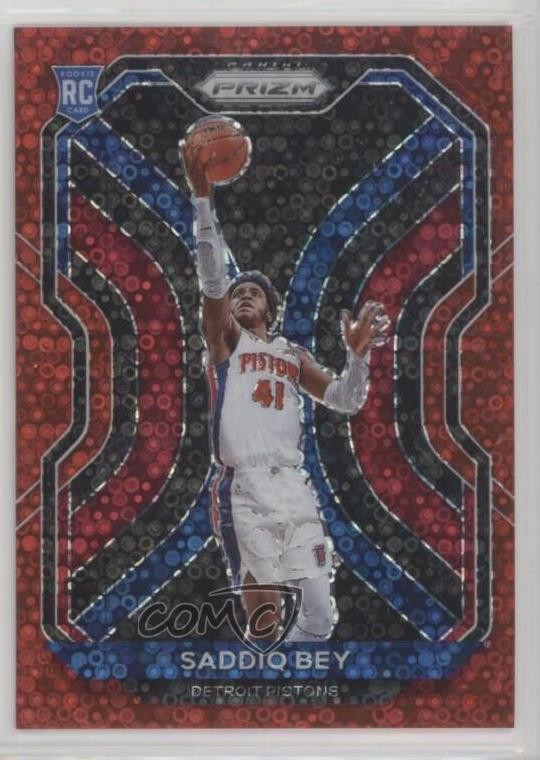 2020-21 Panini Prizm Fast Break Red Prizm 45/125 Saddiq Bey #284 Rookie RC 14cm
