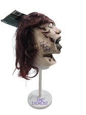 Linda Blair Signed Autographed The Exorcist Mask & Display Stand ACOA Witness