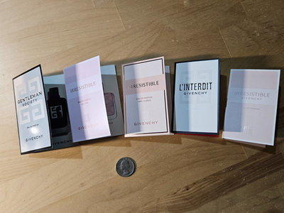 5PC Givenchy Perfume Collection Irresistible etc Sample Spray Set