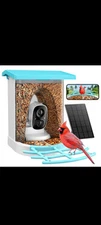 Smart Bird Feeder with Camera, AI Auto-Capture & Motion Detection, 5W Solar, NEW