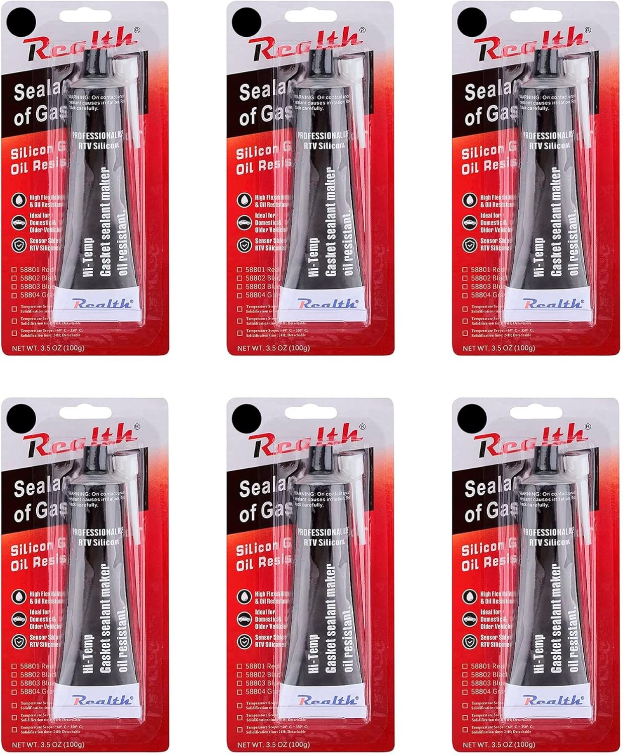 High Temperature Black Oil RTV Silicone Gasket Sealant 1 Pack