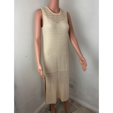 BNWT Crochet Cream Sleeveless Boho Dress RRP £21 Brand New Size Small 01682