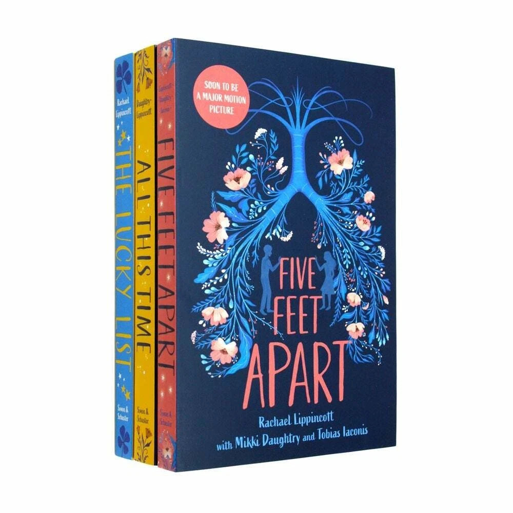 Rachael Lippincott 3 Books Collection Set Five Feet Apart, All This Time & Lucky