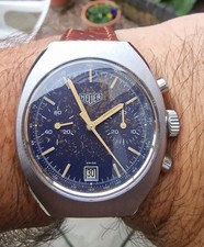 1970s Vintage Heuer Chronograph Watch. Fully Serviced Tag Switzerland 2025