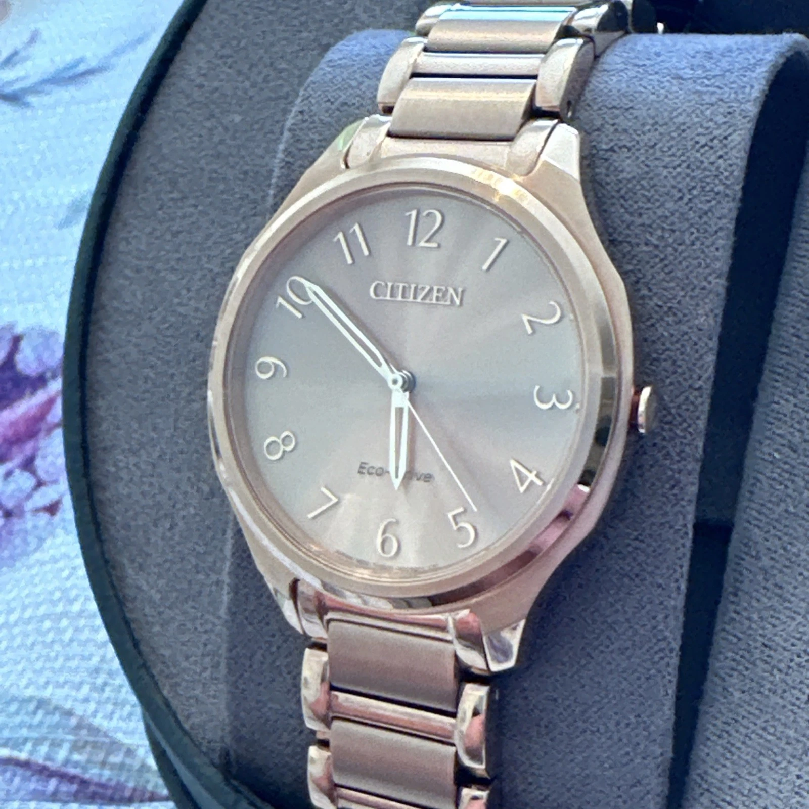 Citizen Eco-Drive Women's Weekender Rose Steel Watch 35MM EM0758-58X