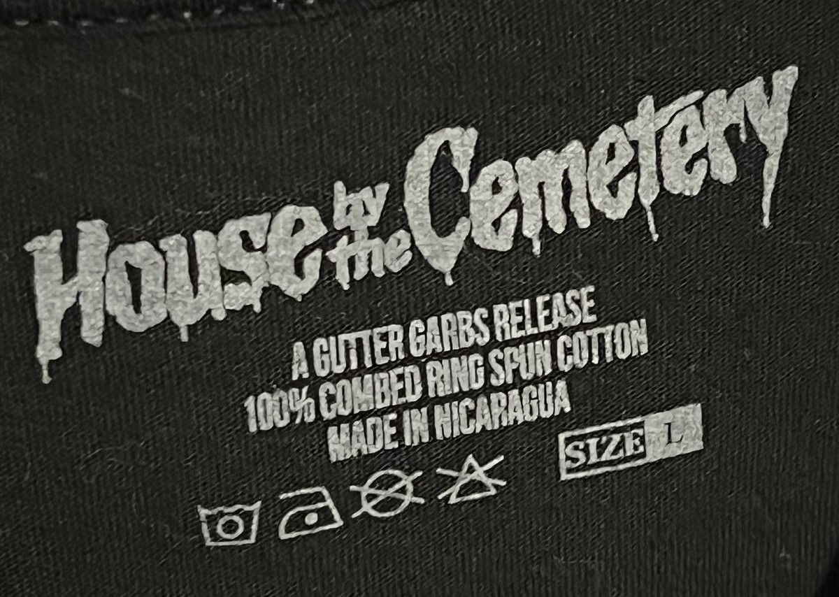 Gutter Garbs House by The Cemetery T-Shirt Adult Large Black Short Sleeve View 3