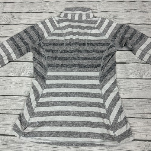 Lululemon Womens 10 Race Your Pace 1/2 Zip Pullover Marshmallow Heather Slate - Picture 7 of 8