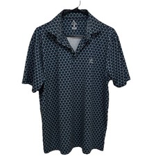 Rhoback MENS Medium SHORT SLEEVE Palm Tree Golf Cart POLO SHIRT