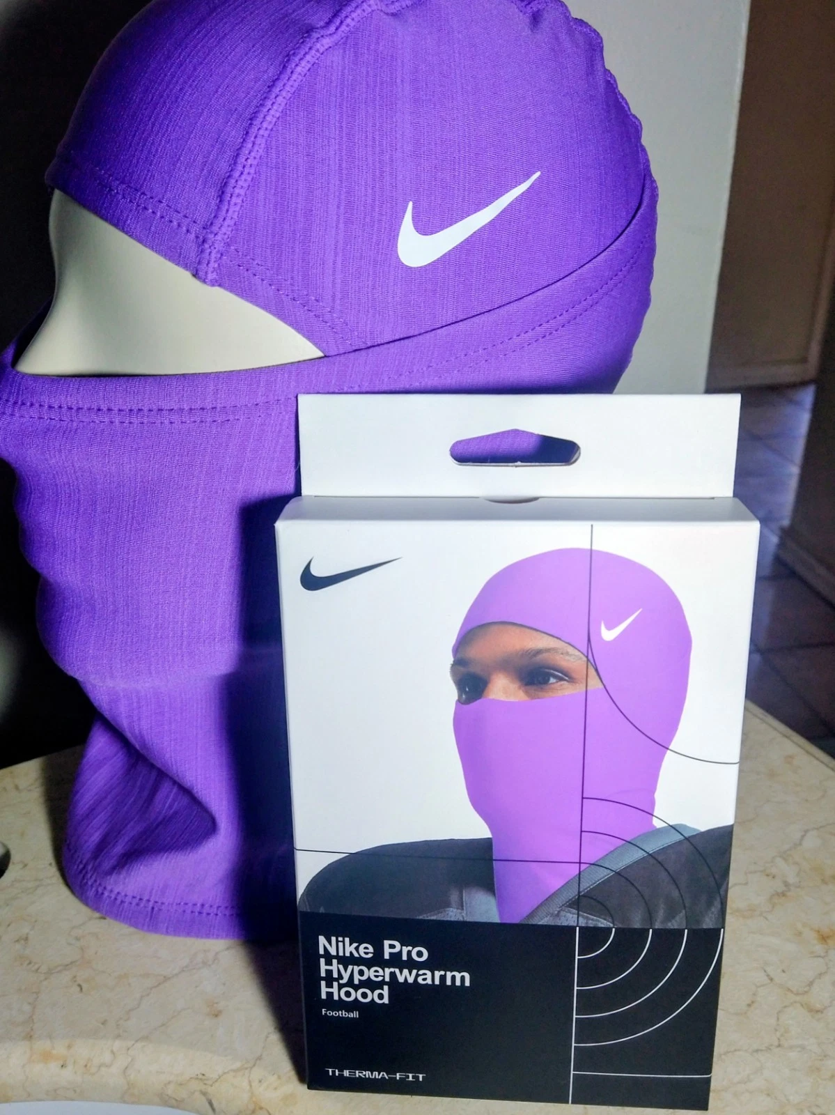 Nike Pro Hyperwarm Hood Therma Unisex Lavender Ski Mask Winter Masks • NIB