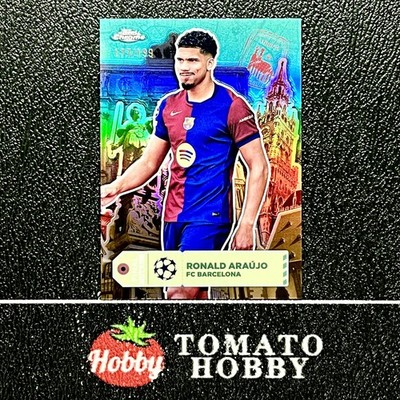 RONALD ARAUJO /199 AQUA REFRACTOR TOPPS CHROME UEFA 2024-25 BARCELONA