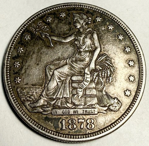 1878 S  Seated Liberty Trade Dollar Coin XF Lot 180