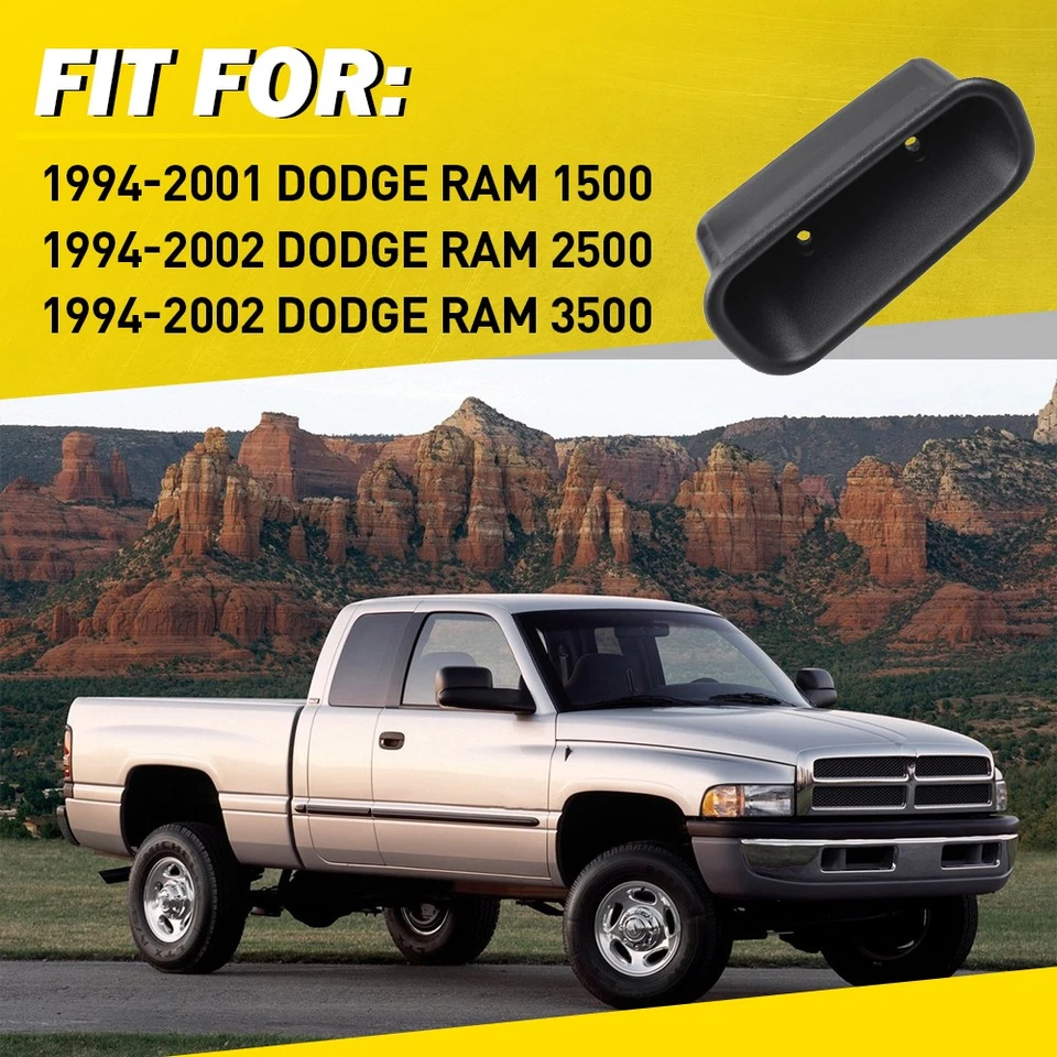 2PCS Front Right Left Door Pull Handle Cup For 1994-2002 Dodge Ram 2500 3500 - Image 2 of 4