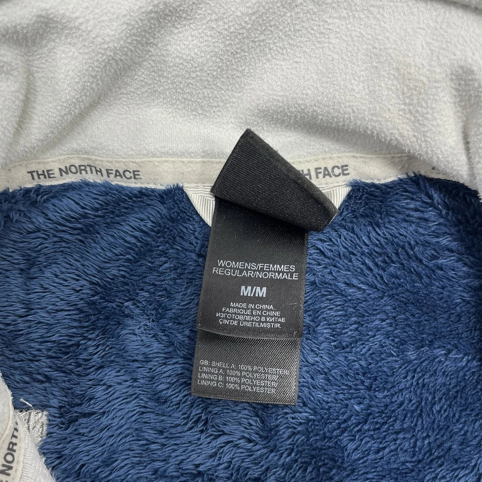 The North Face Jacket Womens M Blue Fleece Full Zip Mock Neck Geometric Design - Image 4 of 4
