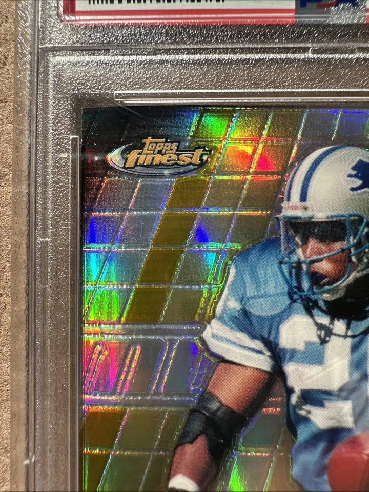 2008 Topps Finest Moments Barry Sanders Gold Refractor /50 PSA 9 - Image 2 of 4