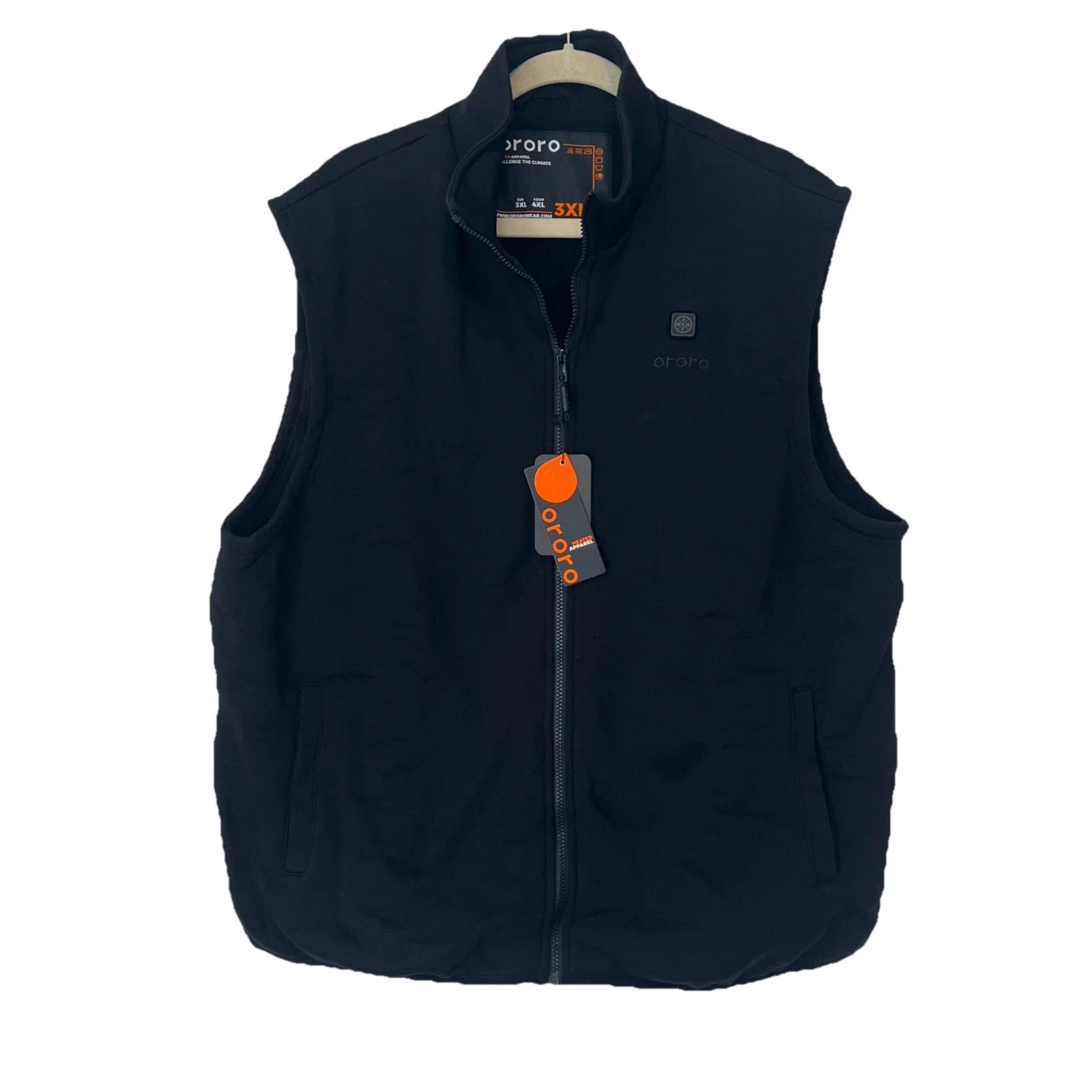 Ororo Heated Black Fleece Vest Mens 3XL Puffer Quilted NWT In Case Charger