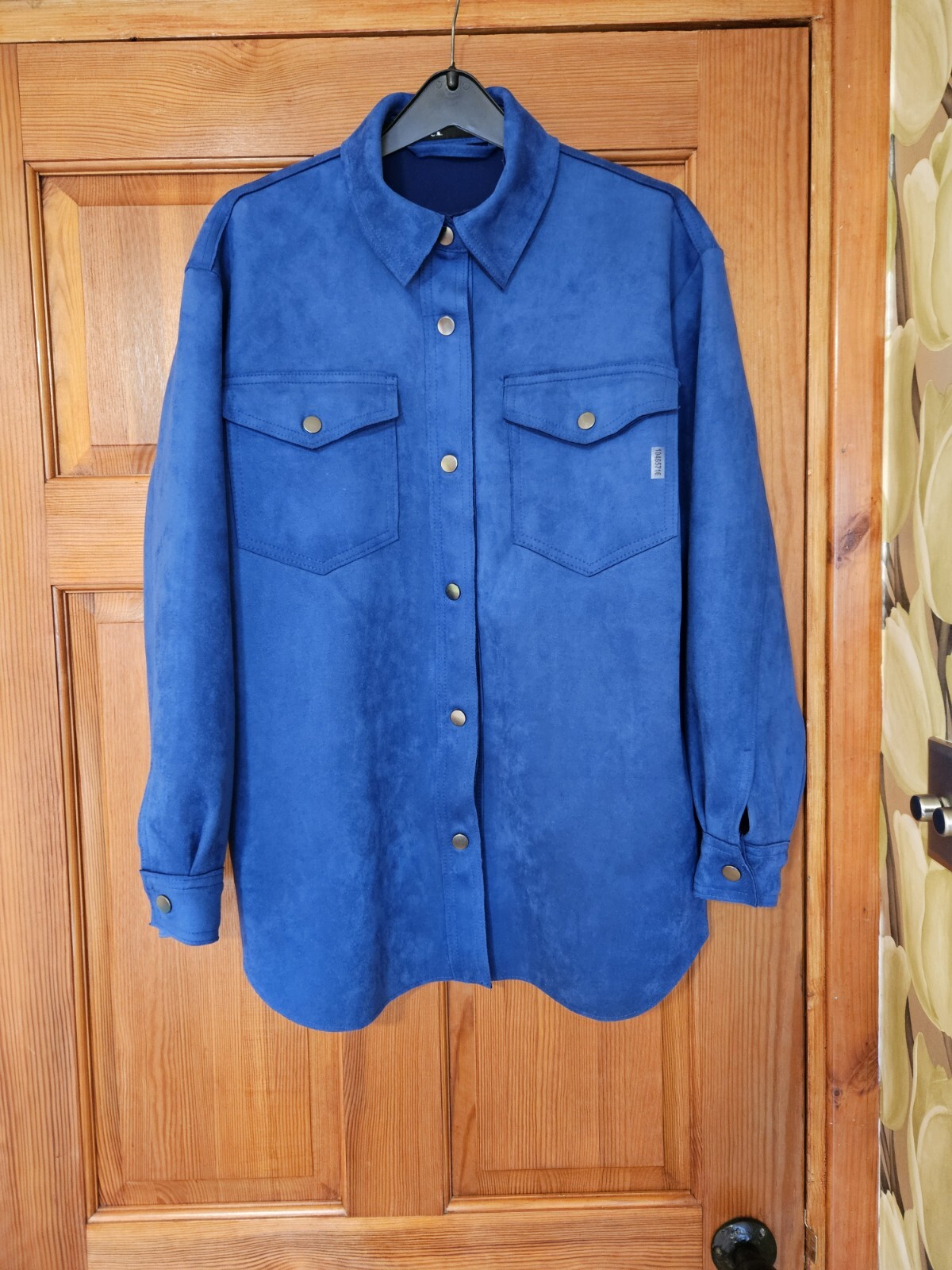 Jacket/Overshirt ZARA Royal Blue. Stud Fastenings . 4 Pockets.-image