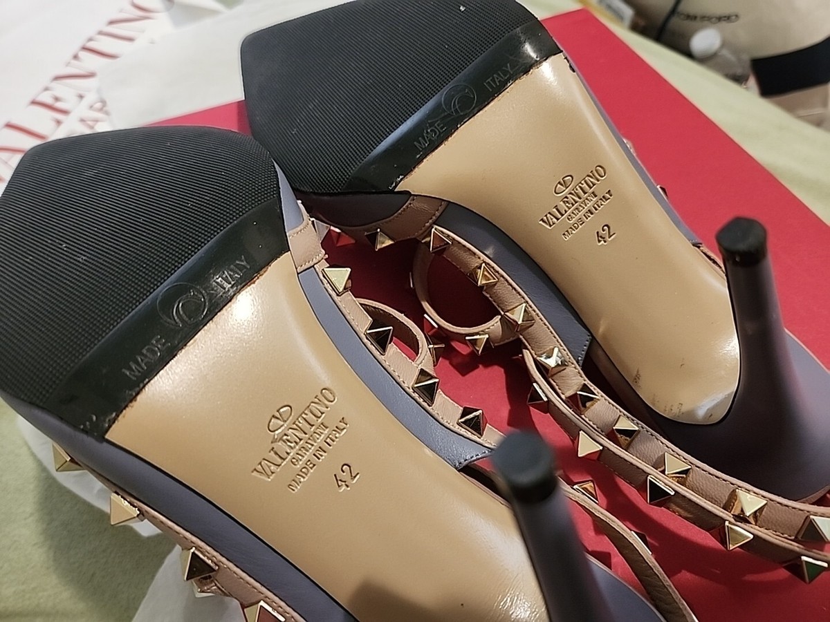 Valentino Rockstud Leather Heels Size 42 New With Box | eBay