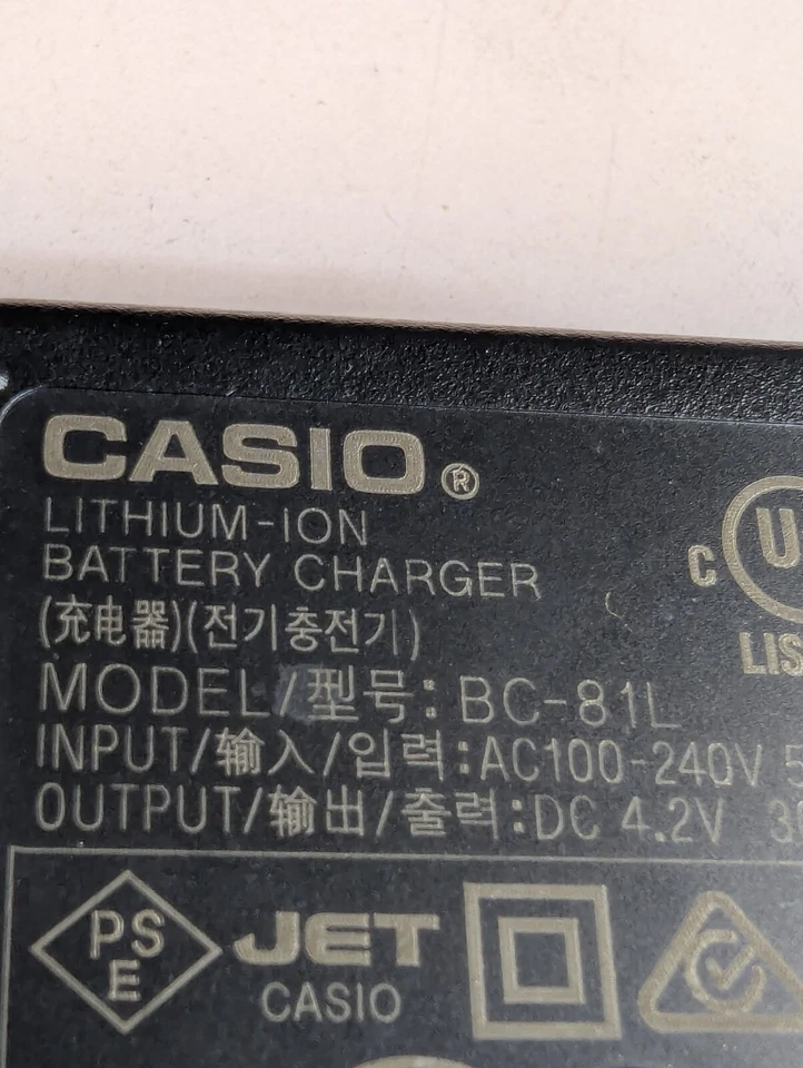 Casio BC-81L Battery Charger for EX-ZS5 EX-Z37 EX-Z35 EX-Z16 EX-Z800 EX-Z550 - Image 3 of 3