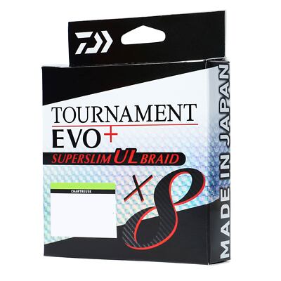 (0,39 /1m) Daiwa TNx8 EVO+ SUPER SLIM UL Braid PE 135m 0,50mm Chartreuse Gefloch