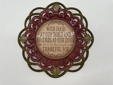 Amscan Inc “Thankful For” Thanksgiving Fall Decortive Plate Platter Approx 11”
