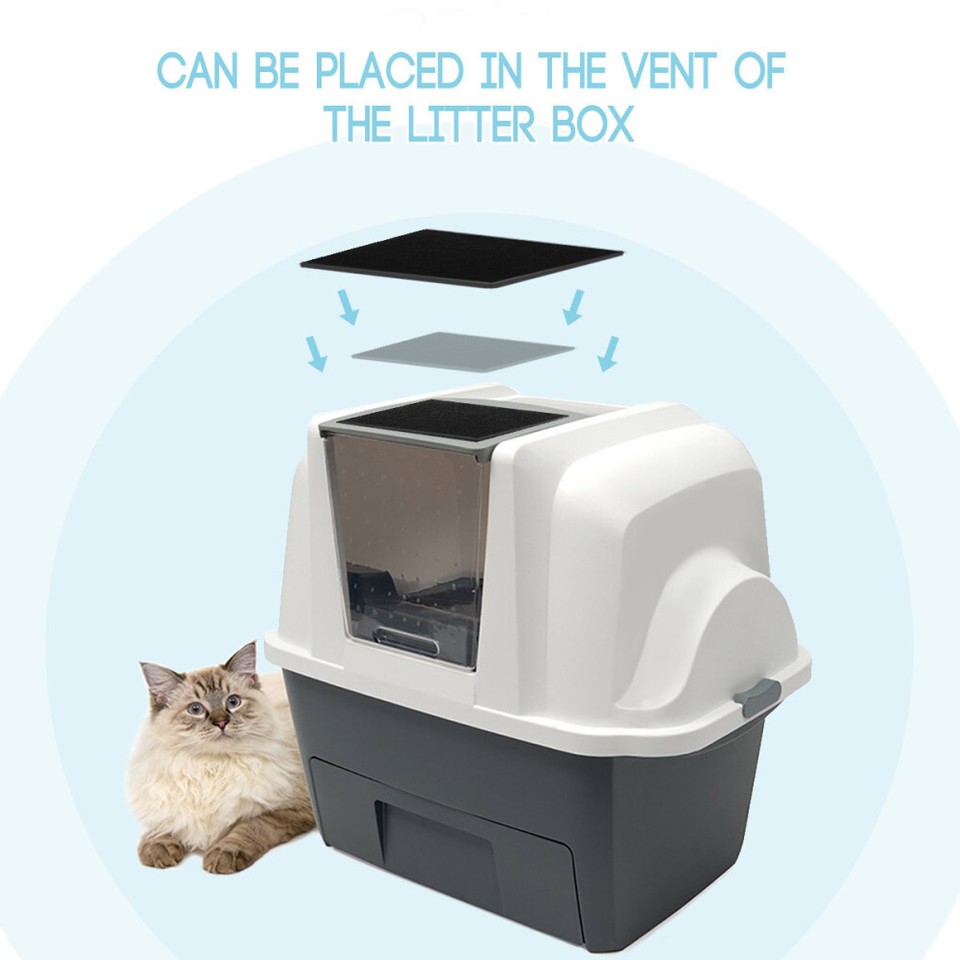 8PCS Cat Litter Box Carbon Replacement Filter Cat Box Filters Carbon