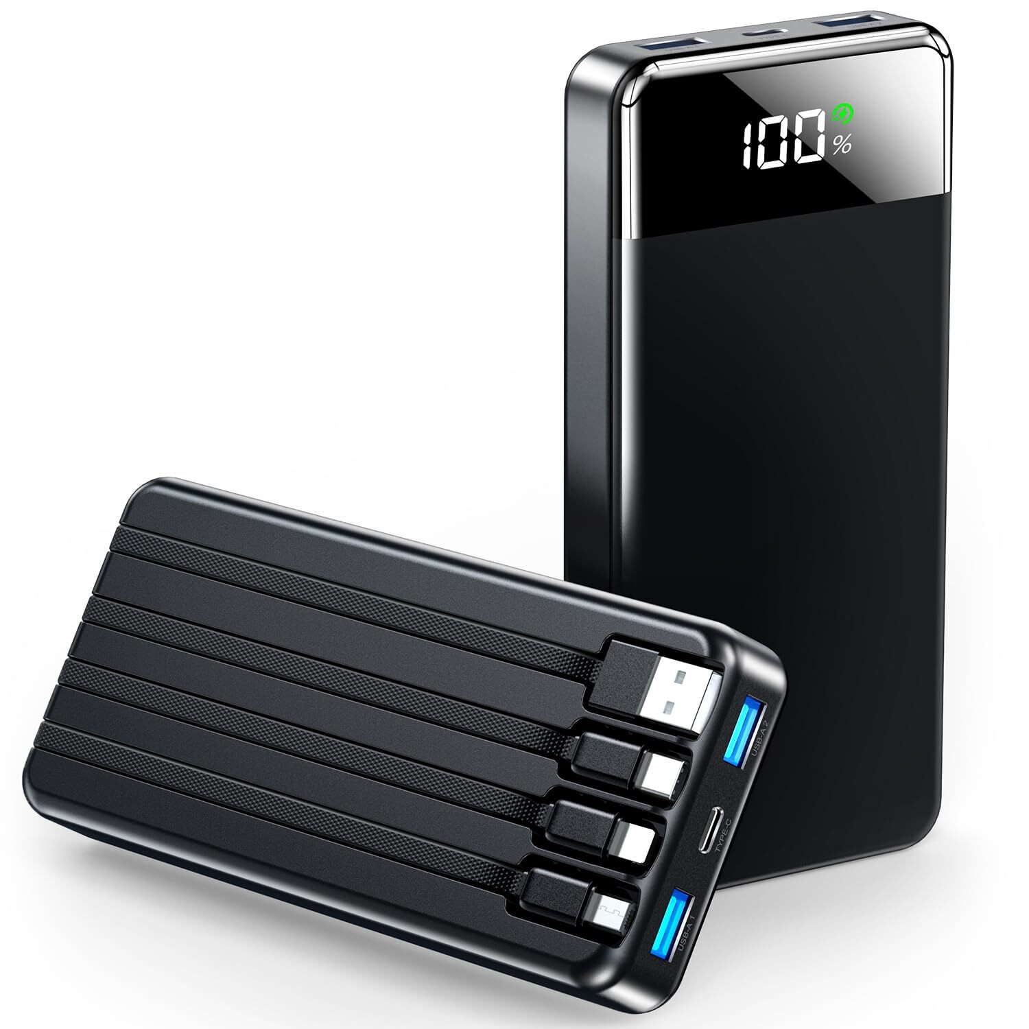 35000mAh Portable Charger with 4 Built-in Cables for On-the-Go Power-image