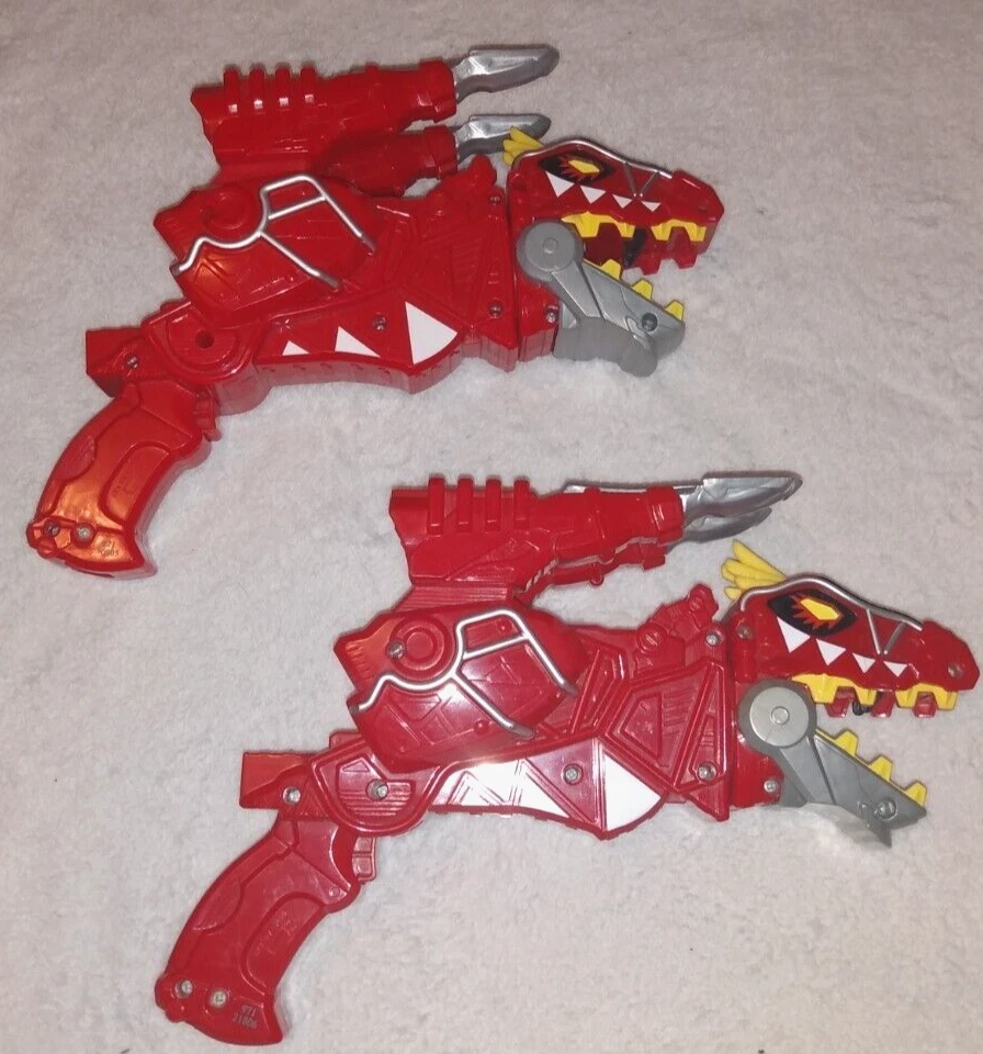Power Rangers Dino Charge Rumble & Roar T-Rex Zord Megazord y 2 Morpher Blasters Foto 3 de 4