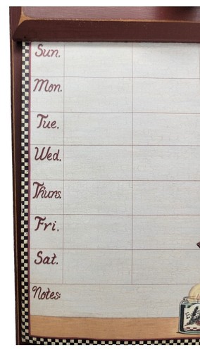 Kitchen Daily Notes Board for Paper & Pencil Wood Country Folk Art Creative Wood - Picture 4 of 10