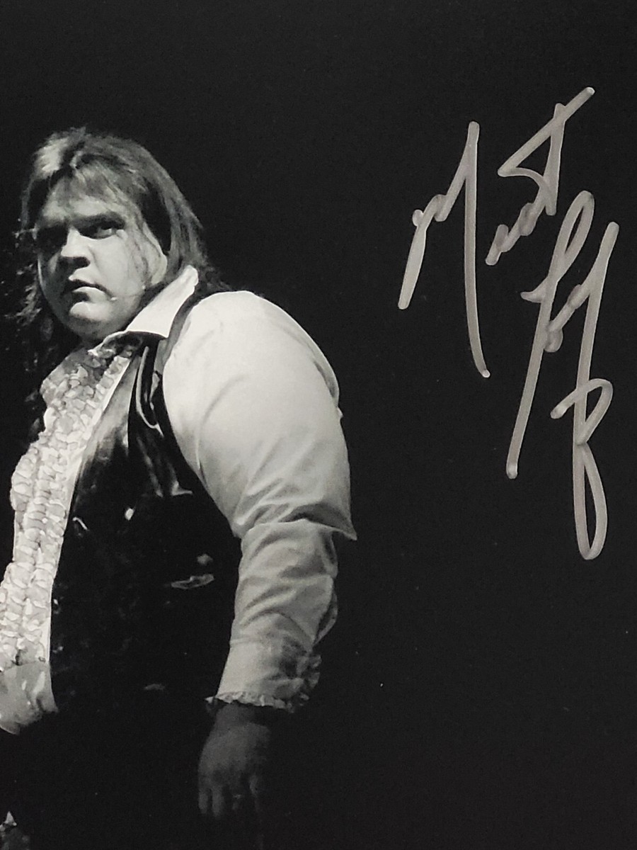 Meat Loaf SIGNED 8X10 B&W Promotional Photo AUTOGRAPH