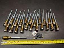High Security TUBAR Vending Cam Thread Bolt Style Lock Cylinder LOT 23 w/ KEYS!