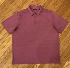 Cutter & Buck CB performance Men’s XL Heather Pink Golf Polo Shirt