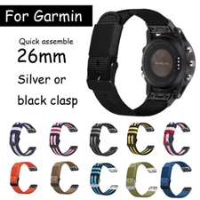 26mm Quick Assemble Strap for Garmin Fenix 3 hr 5x 6x Quaitx3 Nylon Watch Bands