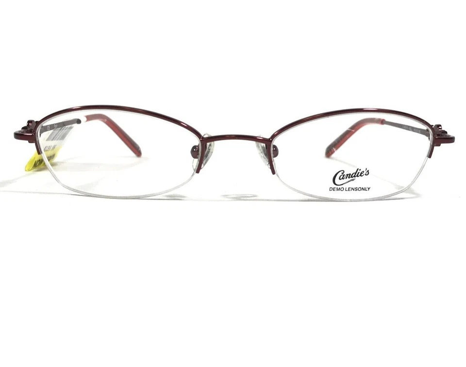 Candie's C LALITA BU Eyeglasses Frames Red Round Oval Half Rim 46-19-135 - Image 2 of 4