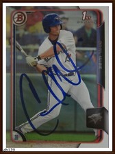 Carl Wise autographed baseball card