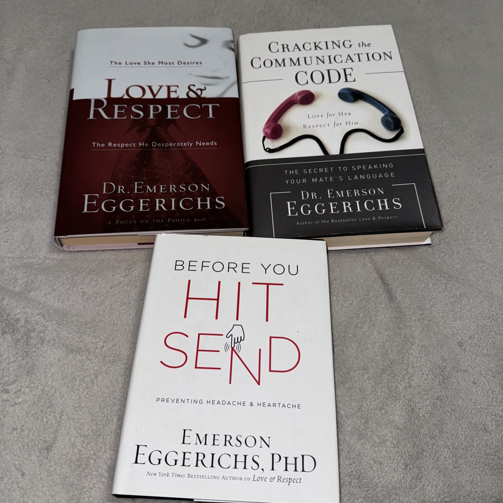 Love & Respect Lot of 3 Hardcover Books by Emerson Eggerichs